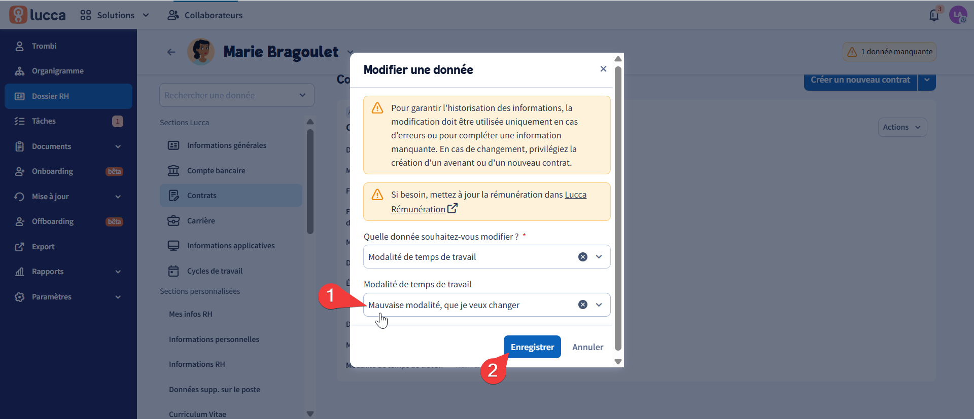 Affectation d'une modalité à un ou plusieurs collaborateurs : quel ...