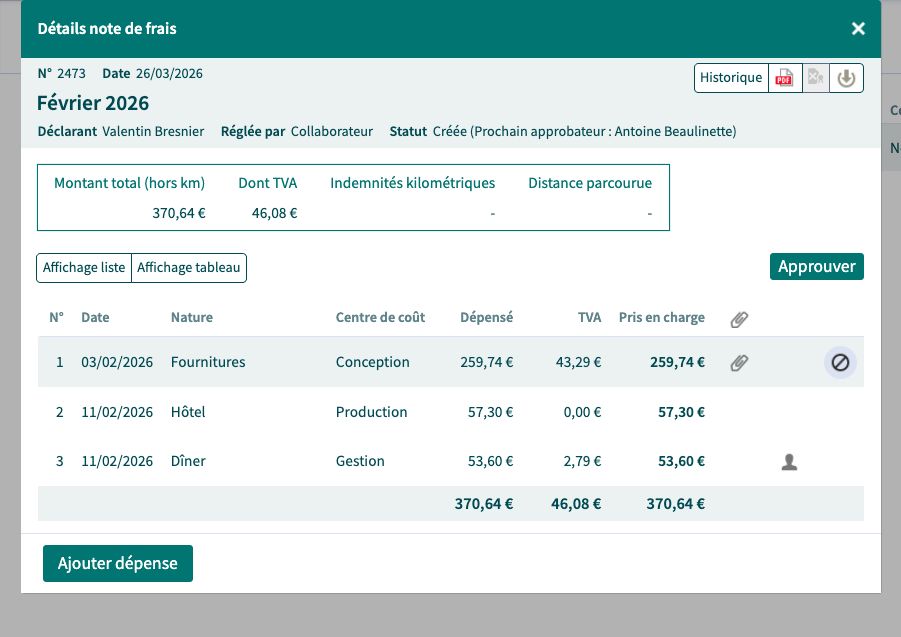 Approving expense reports
