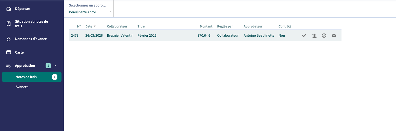 Approving expense reports